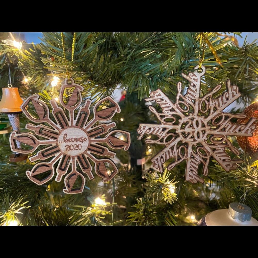 Custom 2020 COVID Ornaments F*ck2020